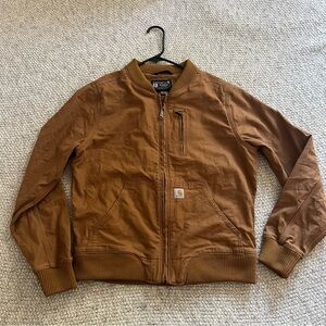 Carhartt Rugged Flex Relaxed Fit Canvas Jacket for Women in Brown and Tan